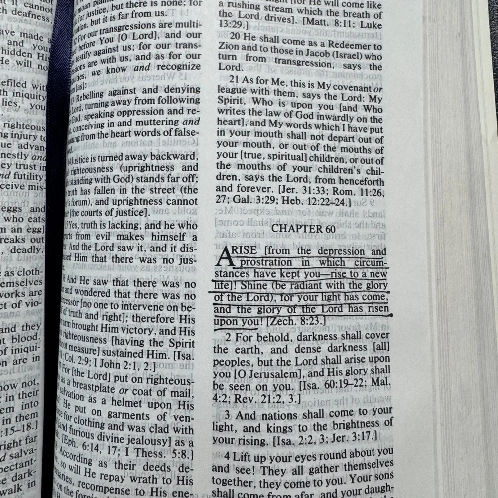 Zondervan Amplified Bible Navy Blue Bonded Leather Life In The Word